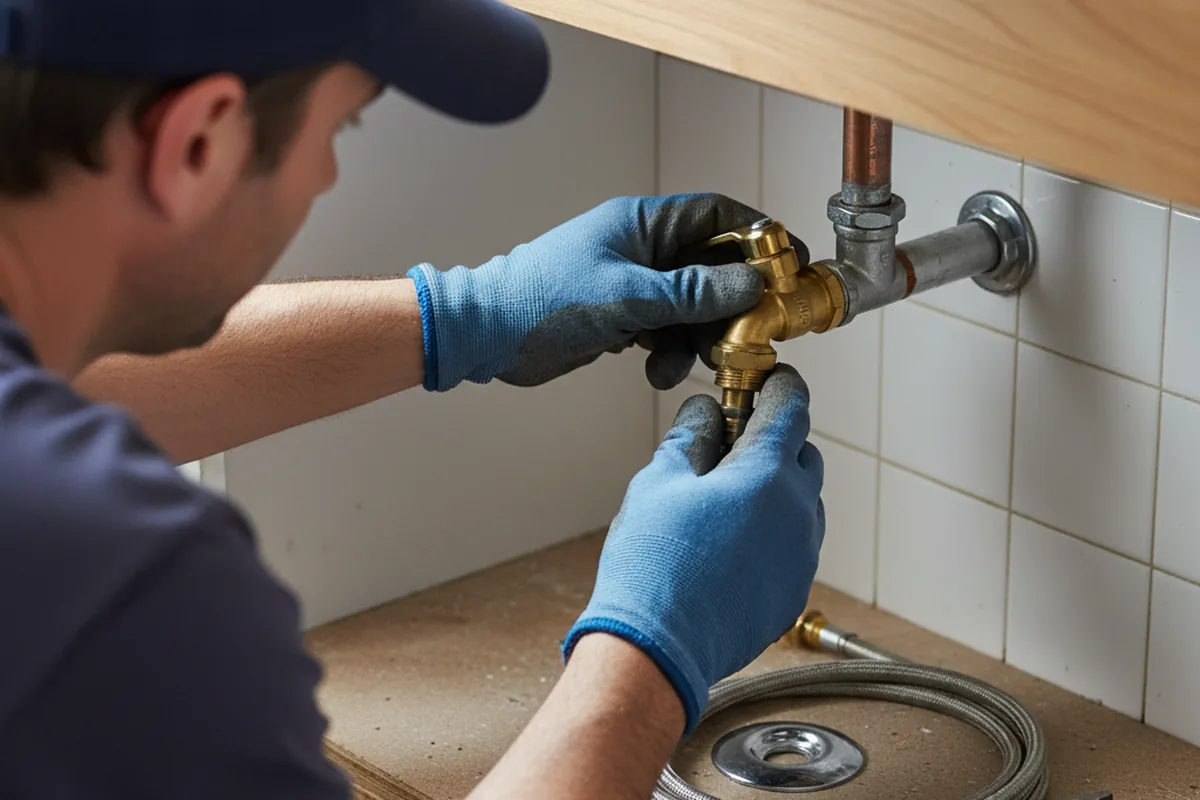Shutoff valve and fitting work during Repiping in Bassett